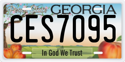 GA license plate CES7095