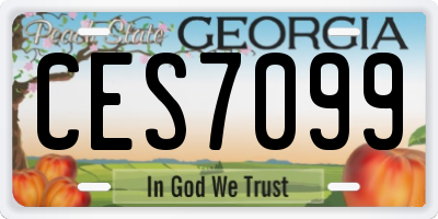 GA license plate CES7099