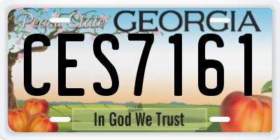 GA license plate CES7161