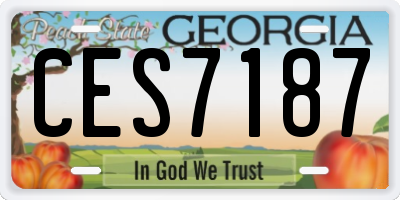 GA license plate CES7187