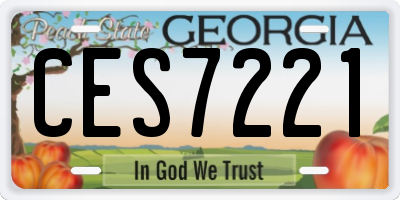 GA license plate CES7221