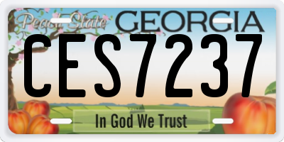 GA license plate CES7237