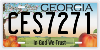 GA license plate CES7271
