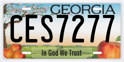 GA license plate CES7277