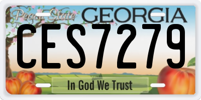GA license plate CES7279