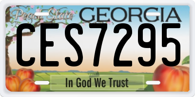 GA license plate CES7295