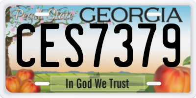 GA license plate CES7379