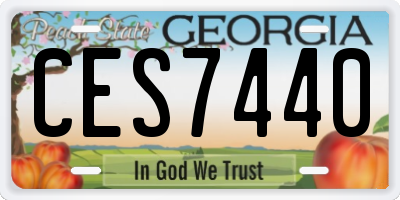GA license plate CES7440