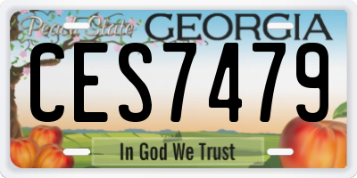 GA license plate CES7479