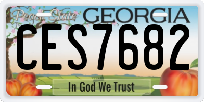 GA license plate CES7682