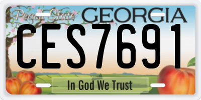 GA license plate CES7691