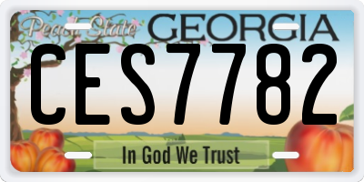 GA license plate CES7782