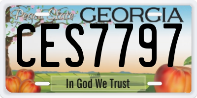 GA license plate CES7797