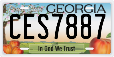GA license plate CES7887