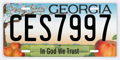 GA license plate CES7997