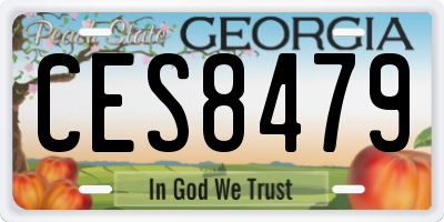 GA license plate CES8479