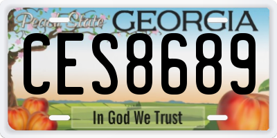 GA license plate CES8689
