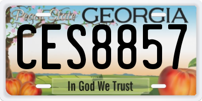 GA license plate CES8857