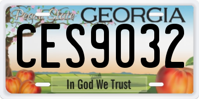 GA license plate CES9032