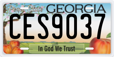 GA license plate CES9037