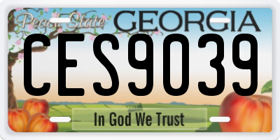 GA license plate CES9039