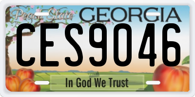 GA license plate CES9046