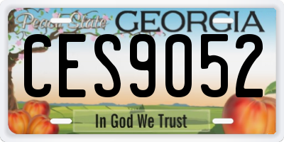 GA license plate CES9052
