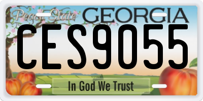 GA license plate CES9055