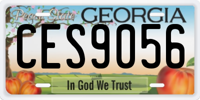 GA license plate CES9056