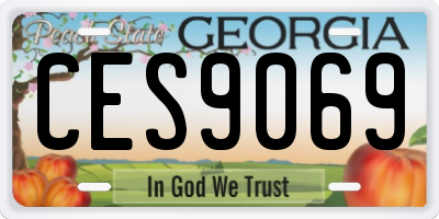 GA license plate CES9069
