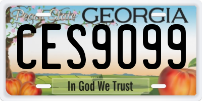 GA license plate CES9099