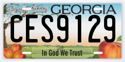 GA license plate CES9129