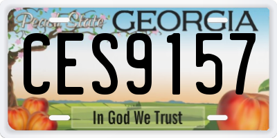 GA license plate CES9157