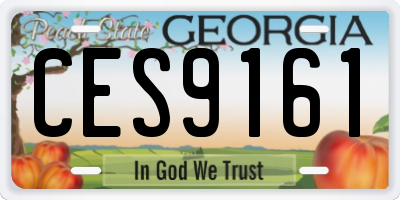 GA license plate CES9161