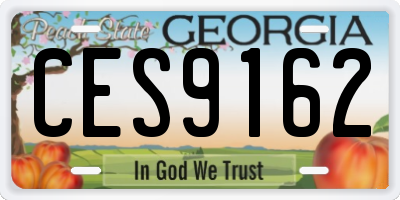 GA license plate CES9162