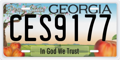 GA license plate CES9177