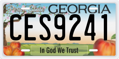 GA license plate CES9241