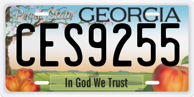 GA license plate CES9255