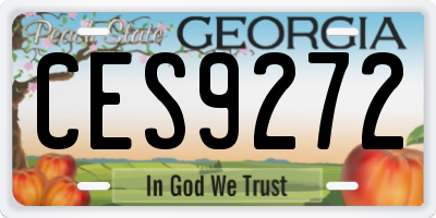 GA license plate CES9272