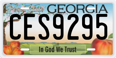 GA license plate CES9295