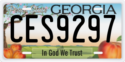 GA license plate CES9297