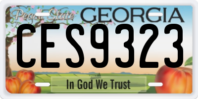 GA license plate CES9323