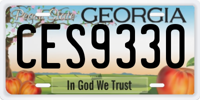 GA license plate CES9330