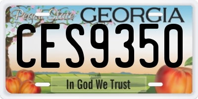 GA license plate CES9350