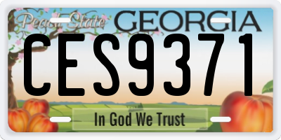 GA license plate CES9371