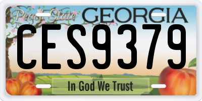 GA license plate CES9379