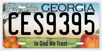 GA license plate CES9395