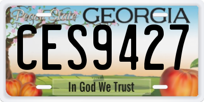 GA license plate CES9427