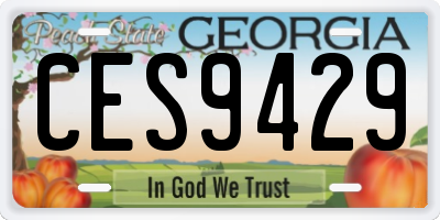 GA license plate CES9429