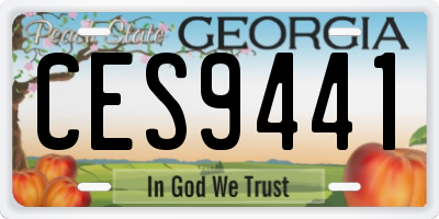 GA license plate CES9441